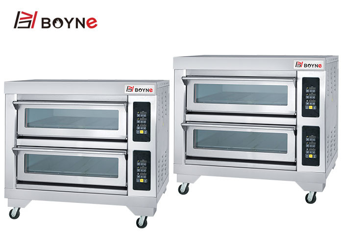 380v Double Layer Four Trays Baking Oven Stainless Steel for Hotel